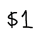 $1 logo