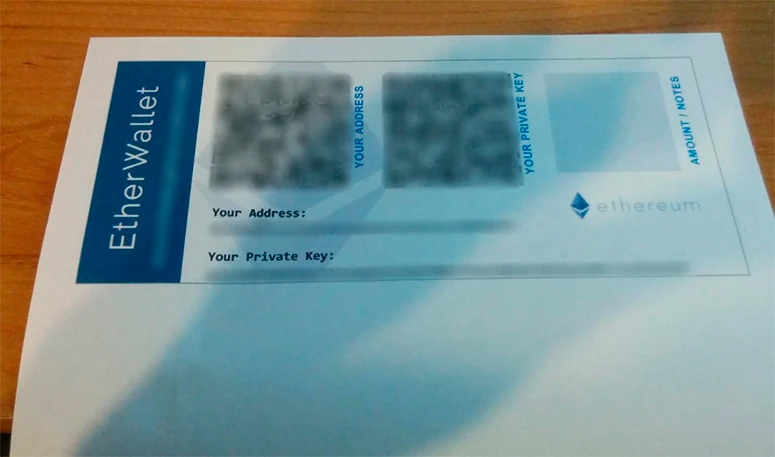 Paper Wallet
