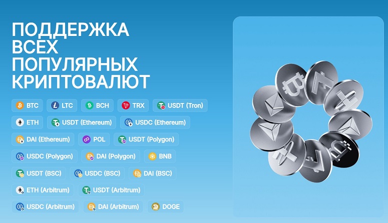 Окно с криптовалютами