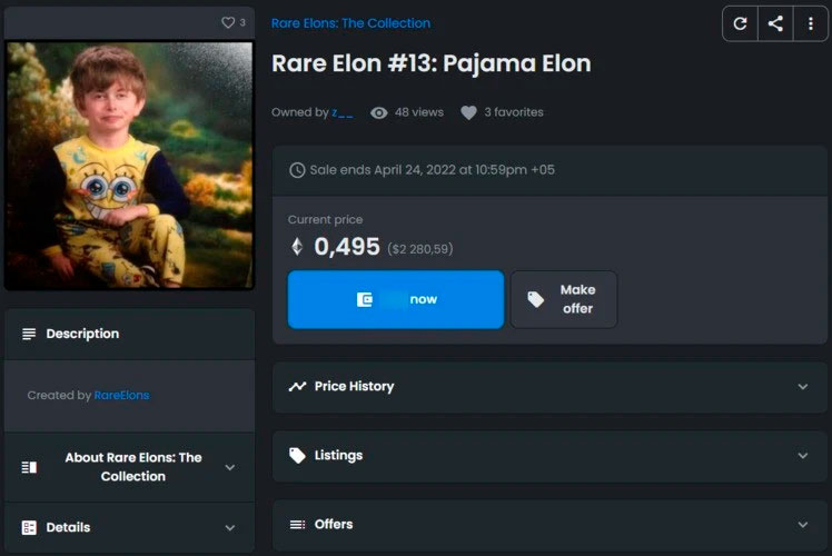 NFT-токен Rare Elon