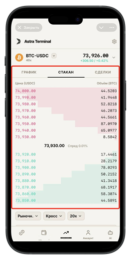 Вкладка со стаканом
