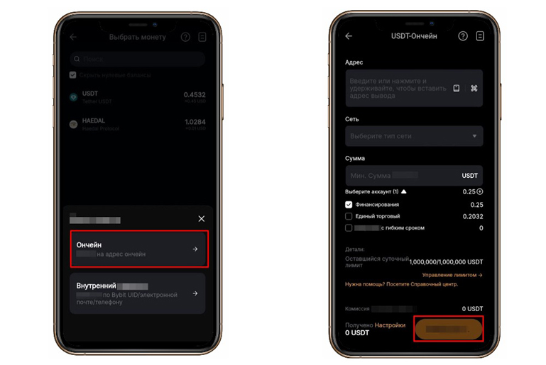 Ончейн-вывод с Bybit для пополнения Web3-кошелька