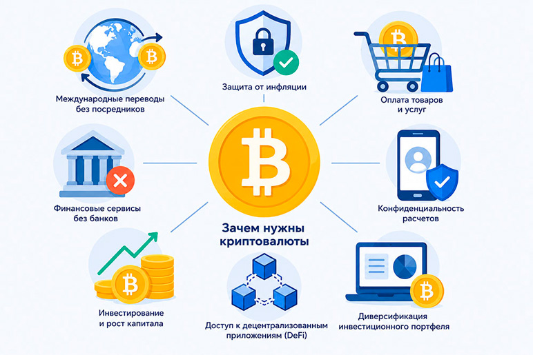 Назначение криптовалют