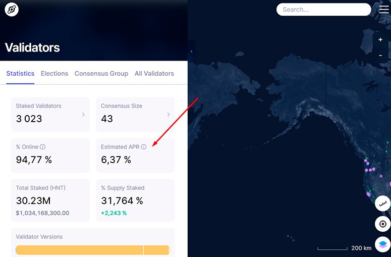 Информация из обозревателя блоков