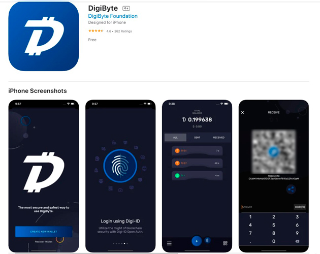 Приложение для мобильных DigiByte