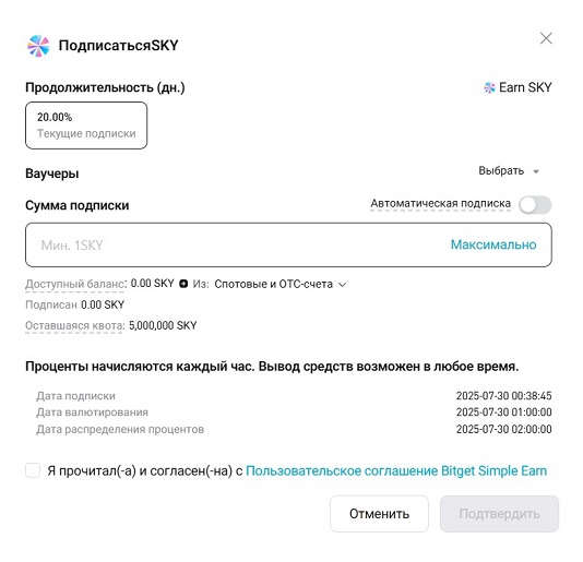 Активация ставки на криптобирже