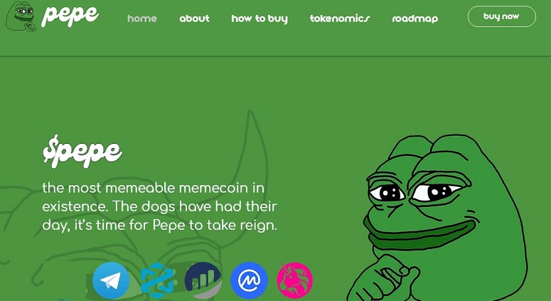 Сайт мемного токена