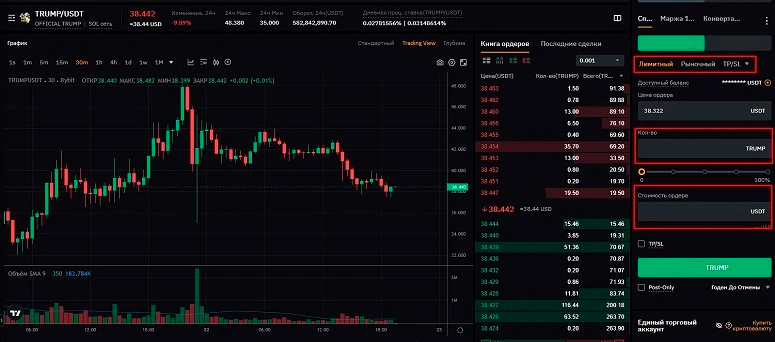 Покупка монеты на Байбите