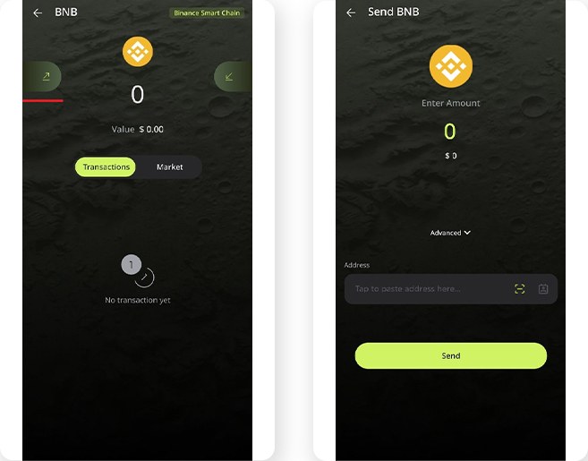 Вывод Binance Coin из хранилища C Wallet