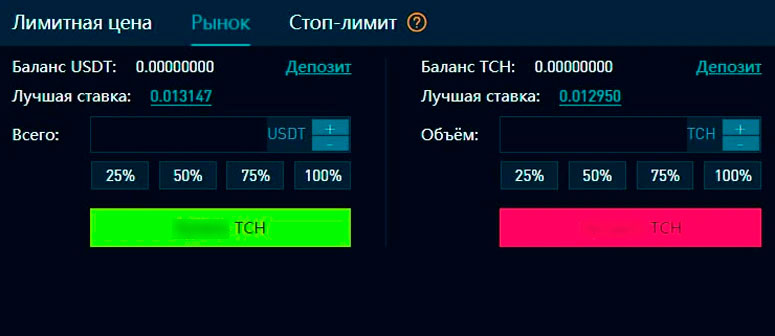 Для открытия позиции достаточно указать только сумму монет
