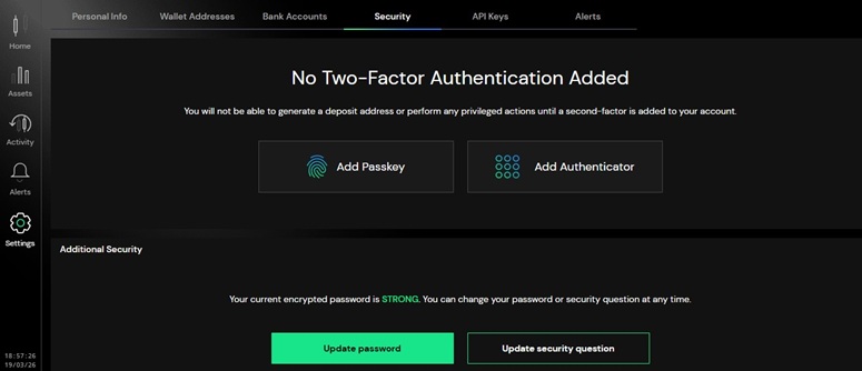 Настройка двухфакторной аутентификации