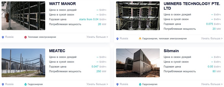 Каталог платформ