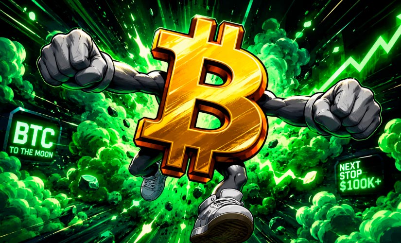 Биткоин бежит