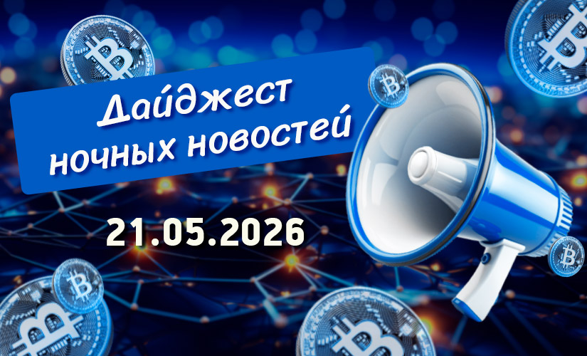Дайджест криптовалютных новостей за ночь 21 мая 2026 года