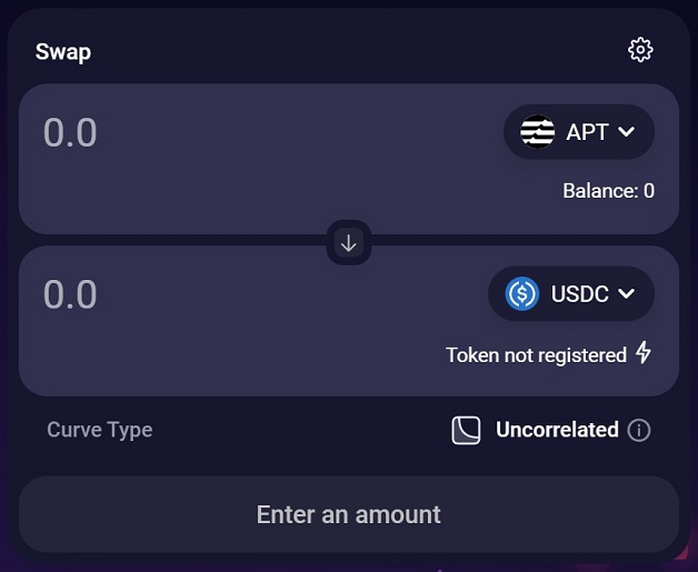 Обмен APT на USDC