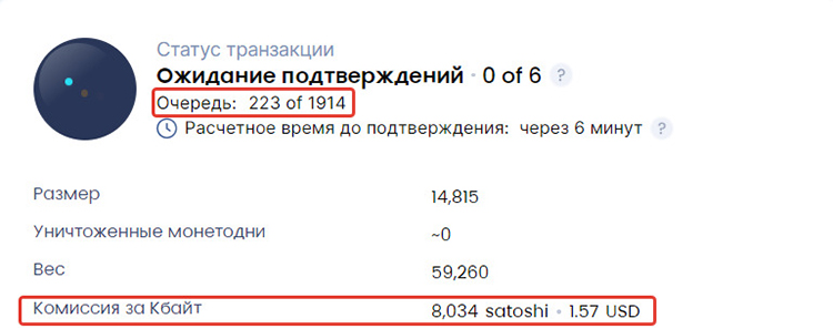 Очередь транзакции