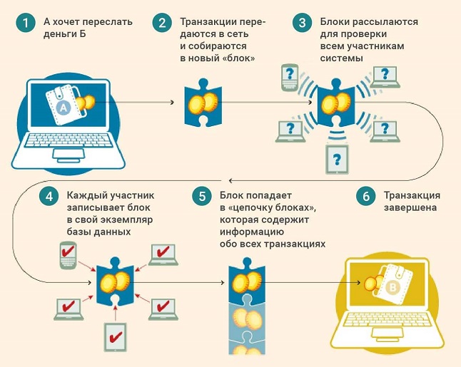 Схема криптовалютной сети