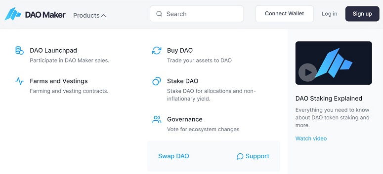 Сайт DeFi-протокола
