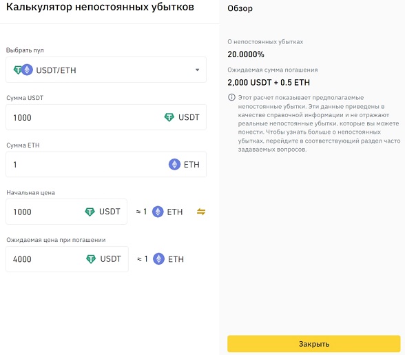 Калькулятор на бирже