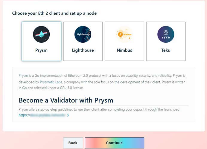 Выбор программного обеспечения для ETH 2.0