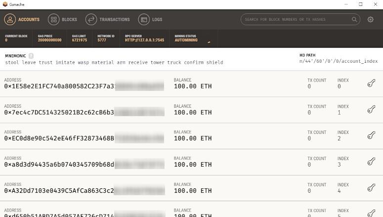 Инструмент для создания локальной сети Ethereum