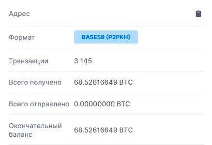 Количество BTC, отправленных на genesis-адрес