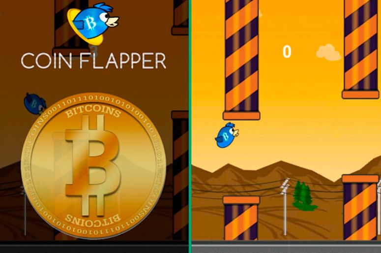Скриншоты из мобильной игры Bitcoin Flapper