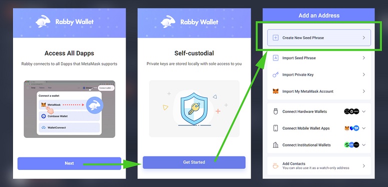 Интерфейс кошелька после установки