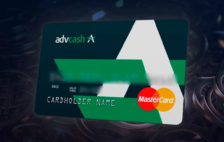 Аналоговая карта кастодиального криптокошелька AdvCash