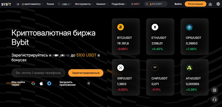 Платформа Bybit