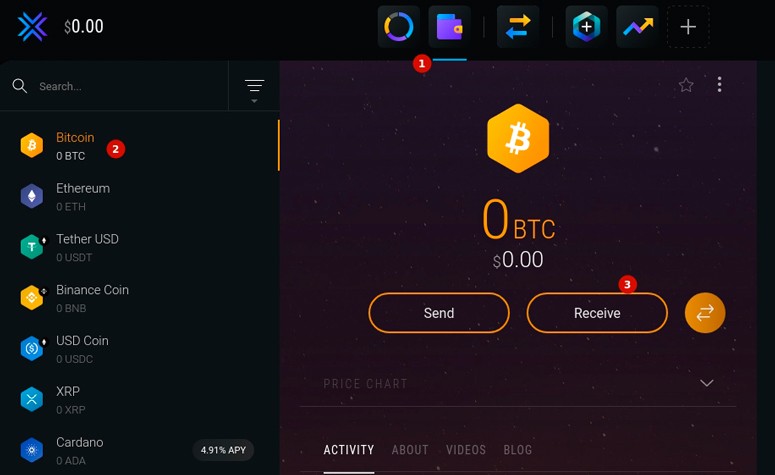 Раздел Wallet