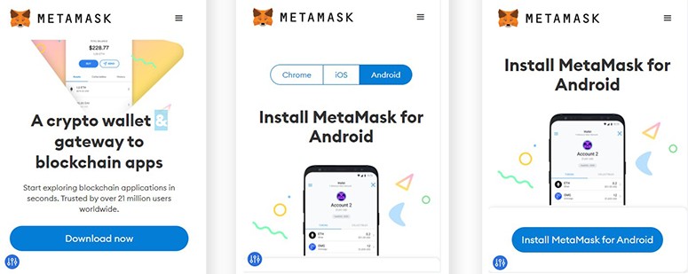 Загрузка MetaMask на телефон