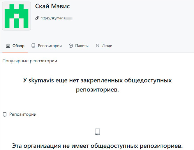 Аккаунт разработчиков в репозитарии